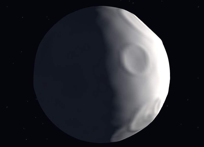 Screenshot of the Three.js Scroll Moon Phases Cycle snippet rendered live