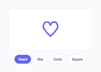 Screenshot of the Vanilla SVG Icon Morph (No Library) snippet rendered live