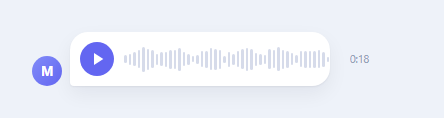 Screenshot of the Voice Message Bubble snippet rendered live