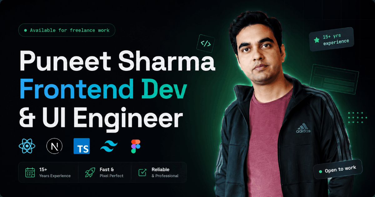 Puneet Sharma — Freelance Frontend Developer & UI Engineer